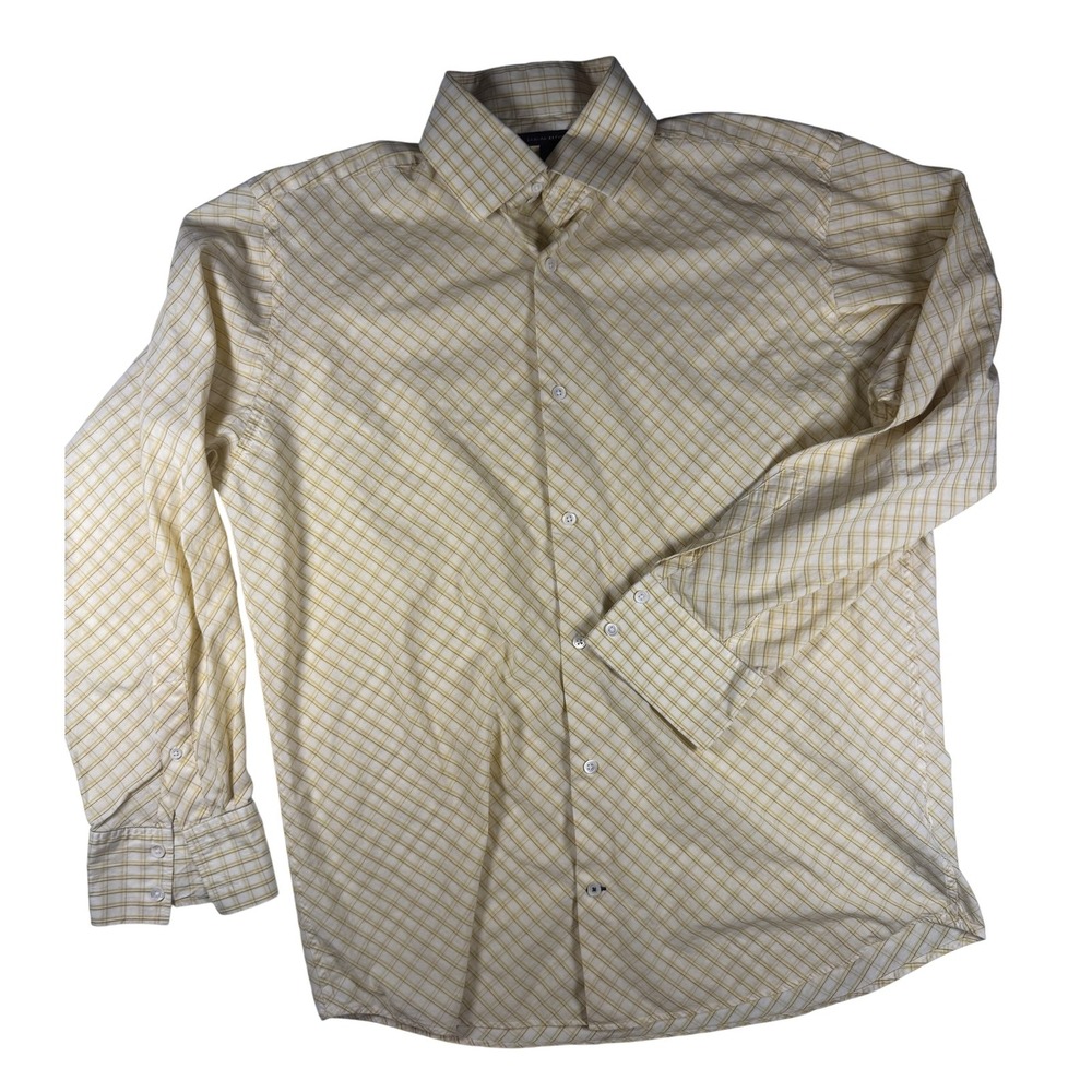 Banana Republic Shirt Mens Large Plaid Button Down Long Sleeve Classic Dress Wor